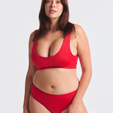 Slip del Costume da Bagno Mestruale Rosso
