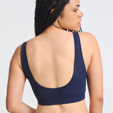 Top del Costume da Bagno Effetto Push-up Blu Marino