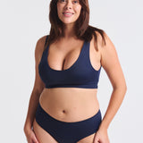 Slip del Costume da Bagno Mestruale Blu Marino