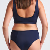 Slip del Costume da Bagno Mestruale Blu Marino — Teen