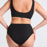 Set di Costumi da Bagno Mestruali Modellanti Neri (A Vita Alta)