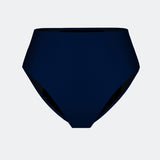 Slip da Costume da Bagno Mestruale Modellante Blu Marino (A Vita Alta)
