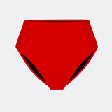 Slip da Costume da Bagno Mestruale Modellante Rosso (A Vita Alta)