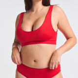 Top del Costume da Bagno Effetto Push-up Rosso
