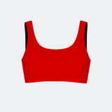 Top del Costume da Bagno Effetto Push-up Rosso